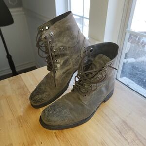 ASTON GREY Collection Leather Boot‎ size US 10 BROOKLYN Grey Ankle Boot